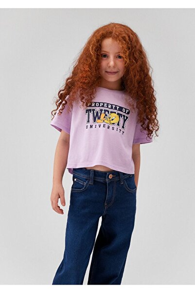 Mavi Tweety Printed Purple T-Shirt