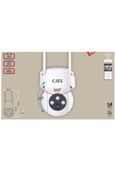 Cata CT-4051 Akıllı Dış Mekan Güvenlik Kamerası