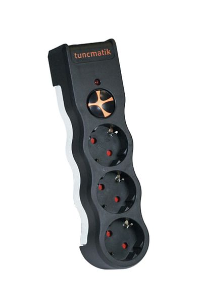 Tunçmatik Tsk5082 Triple Powersurge Surge Protected Socket Black