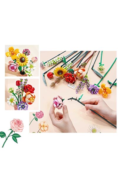 ROBOKÜS BLOCKS - Buket Çiçekler Hobi Dekorasyon - Yapı Blokları