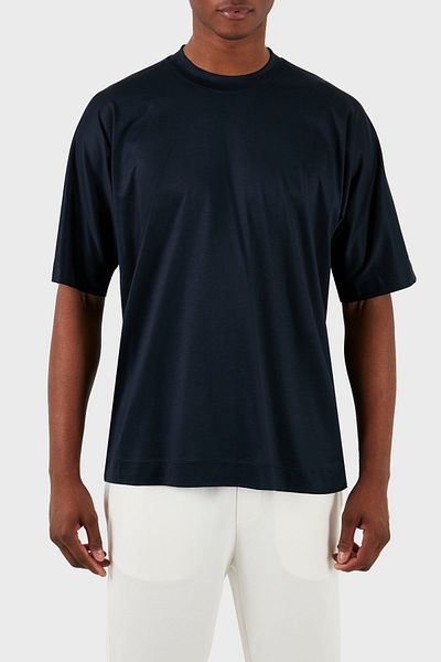 Emporio Armani Tricou oversize cu decolteu pentru bărbați 3D1TG2 1JUVZ 0920