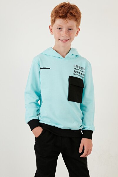 Lela Cotton Printed Pocket Hooded Sports Boy Suit 59215602