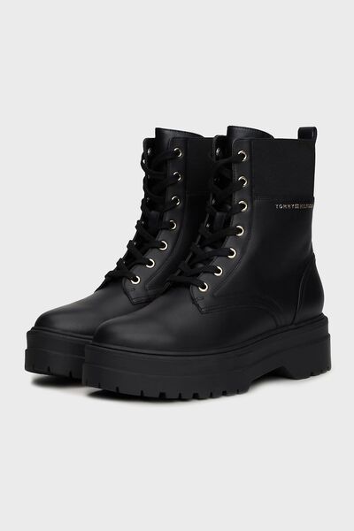 Tommy Hilfiger Deri Kramponlu Bot  BOT FW0FW08440 BDS
