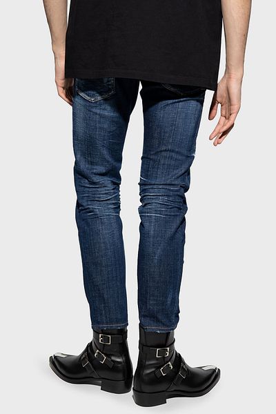 DSquared2 جينز رجالي من القطن المطاطي بقصة ضيقة - S74LB1316 S30342 470