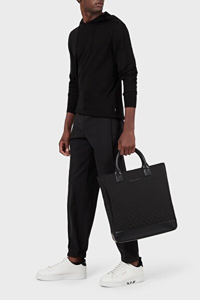 Emporio Armani مقنعين الصوف تريكو سترة الرجال
