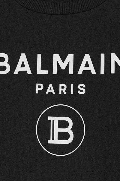 BALMAIN Детски памучен суитшърт с кръгло деколте 6M4760 MX270 930