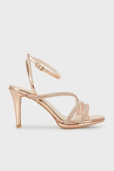 Lela Stone Detailed Evening Dress Heeled Shoes -3475871733