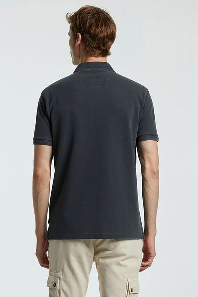 Nautica 100% βαμβακερό μπλουζάκι πόλο με λαιμόκοψη ανδρικό μπλουζάκι πόλο με λαιμόκοψη K35111T 0PG