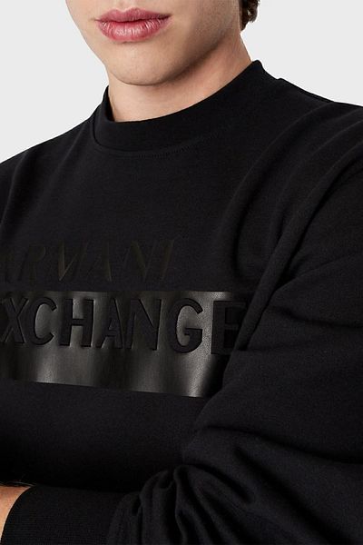 Armani Exchange Με λογότυπο Regular Fit Crew λαιμόκοψη Βαμβακερό ιδρώτα Ανδρικός ιδρώτας 6lzmbe Zjcaz 1200