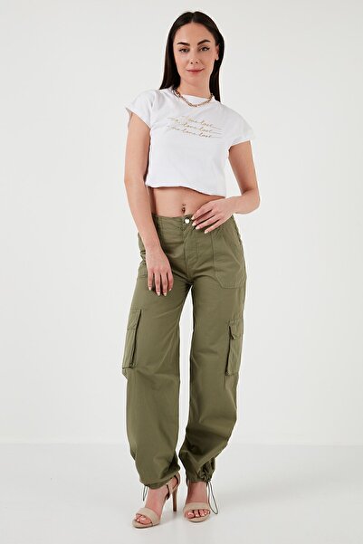 Lela Cotton High Waist Wide Leg Cargo Pants PANTS 668YP50022S4
