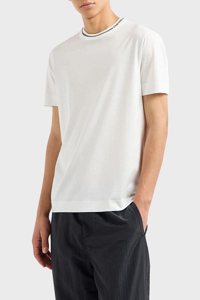 Emporio Armani Ανδρικό T-Shirt από βαμβακερό λαιμό ποδηλάτου - 6D1T95 1JOSZ 0101