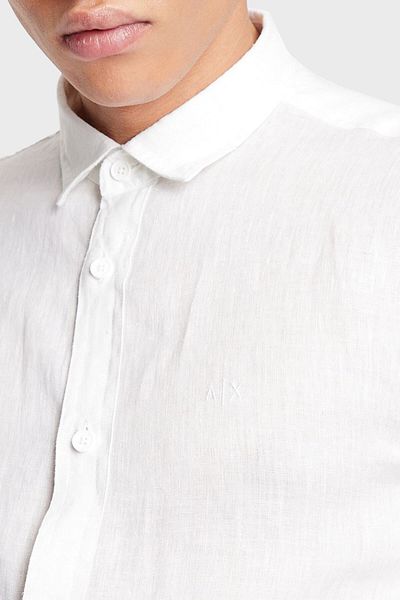 Armani Exchange Ανδρικό πουκάμισο 100% λινό κανονική εφαρμογή 8nzc50 Zncfz 1100