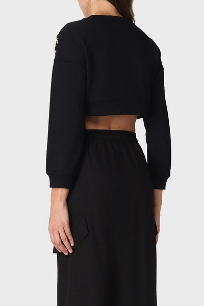 PİNKO Суитшърт с дълъг ръкав и бродирано лого Pinko Cotton Regular Fit 101608 A12I Z99