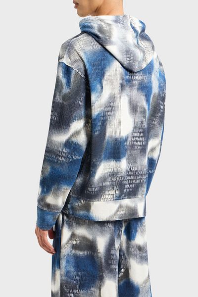 Armani Exchange Cotton Relaxed Fit Hooded Sweat Men's SWEAT 3DZMLC ZJ86Z 55JK