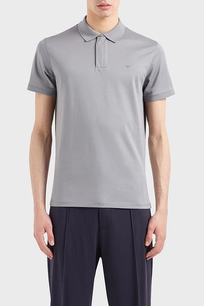Emporio Armani Βαμβακερό μπλουζάκι με κανονική εφαρμογή πόλο γιακά Ανδρικό μπλουζάκι με γιακά POLO EM000080 AF10094 U8060