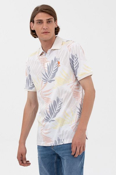U.S. Polo Assn. ΒΑΣΗ. POLO ΑΝΔΡΙΚΑ ΚΑΝΟΝΑ ΕΦΑΡΜΟΓΗ ΑΘΛΗΤΙΚΟ T-SHIRT με λαιμό POLO G081SZ011.000. 1573736   ΣΑΖΑΡΙ