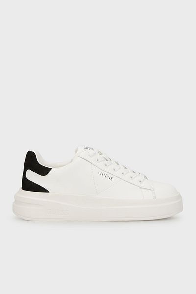 Guess Elbina Leather Sneaker Shoes FLPVIBSUE12WHIBK SHOES FLPVIB SUE12 WHIBK