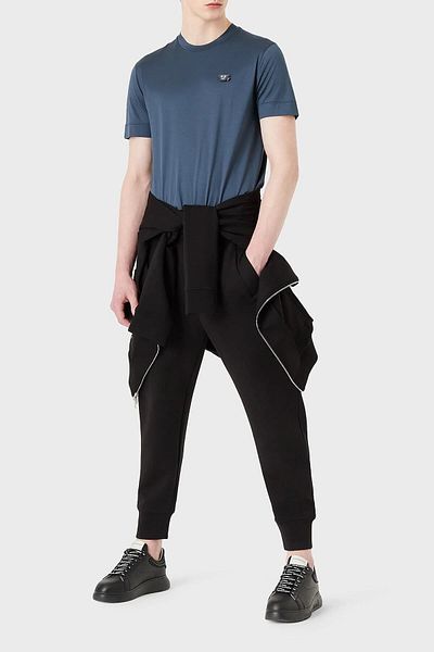 Emporio Armani Logo Elastic Waistband Regular Fit Jogger Pants Men's Trousers 8n1p92 1jhsz 099