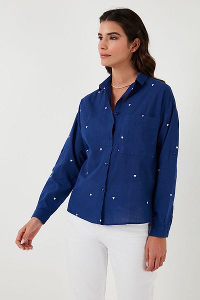 Lela Heart Cotton Regular Fit Single Pocket Shirt SHIRT514303917