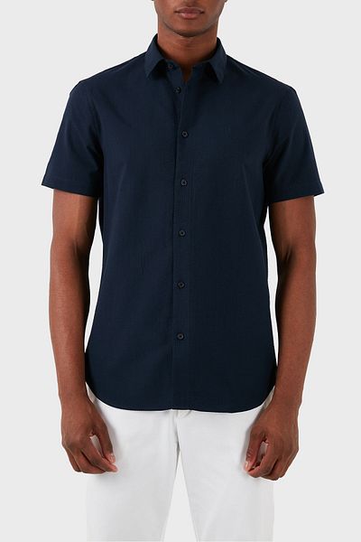 Armani Exchange Regular Fit Short Sleeve Shirt Men's SHIRT 3DZC28 ZN4KZ 15BA