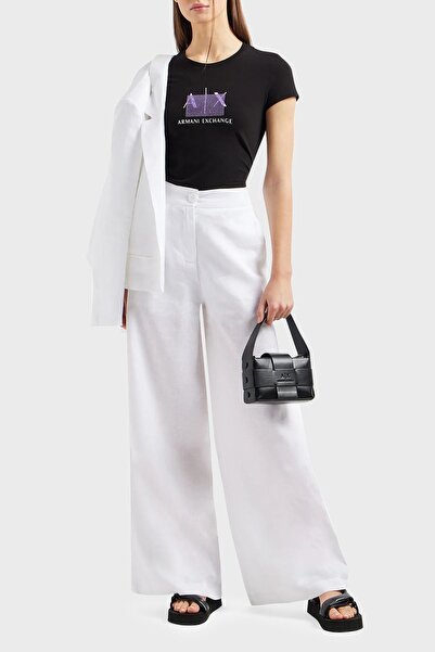 Armani Exchange Tricou slim din bumbac cu decolteu