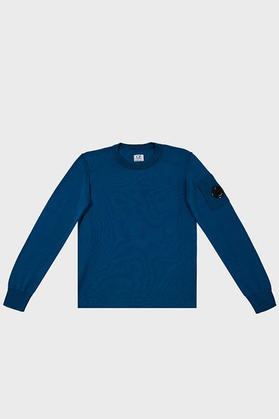 C.P. COMPANY Pulover pentru copii din bumbac cu decolteu rotund - SWEAT 10CKKN036004037A 870