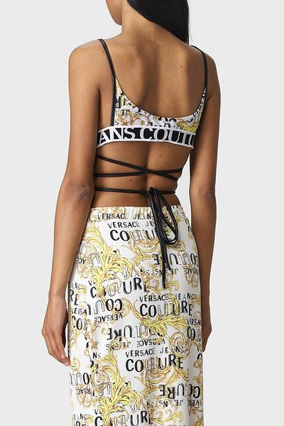 VERSACE JEANS COUTURE Μπάλα με μοτίβο δέσιμο με λεπτομέρειες TOP 74HAM231 JS178 G03