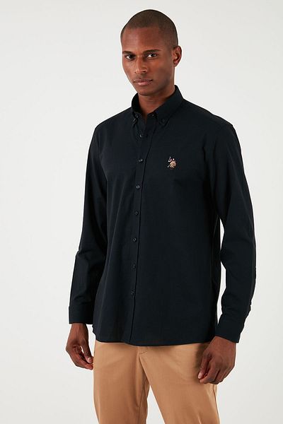 U.S. Polo Assn. Πόλο ΗΠΑ με κουμπιά γιακά 100% βαμβακερό πουκάμισο με κανονική εφαρμογή Ανδρικό πουκάμισο G081gl0041829583
