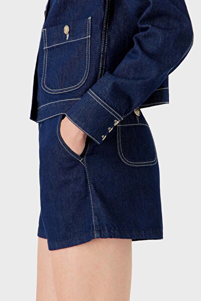 Emporio Armani Yüksek Bel Regular Fit Denim Short  SHORT 3D2J6D 2DM1Z 0941