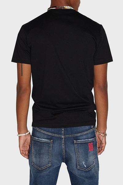 DSquared2 Tricou 100% bumbac, cu croiala normală, cu decolteu, Tricou bărbați S71gd1245 S23009 900