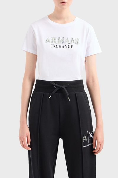 Armani Exchange Cotton Regular Fit Crew Neck T SHIRT 3DYT13 YJ8QZ 1000