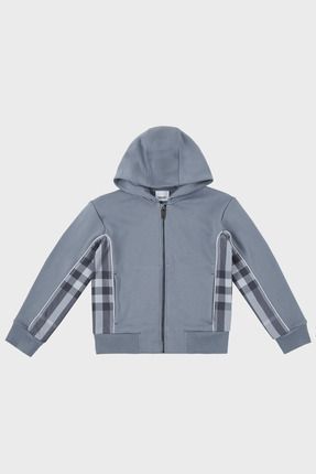 Burberry Pamuklu Fermuarl Kapu onlu Cocuk Sweat SWEAT 8047429 SHALE BLUE Fiyat Yorumlar Trendyol
