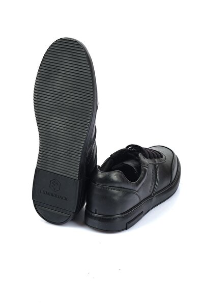 lumberjack Černé pánské kožené tenisky 2sjensend3fx