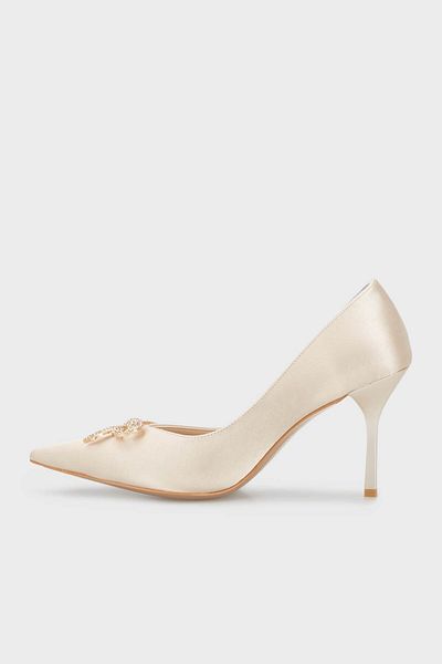 Lela Pantofi rochie de seară cu detaliu cu piatră din piele întoarsă PANTOFI 34760001