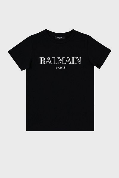 BALMAIN Tricou pentru copii din bumbac cu gât rotund - T SHIRT 6M8721 MX030 930