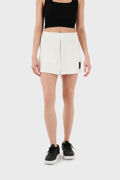 Armani Exchange Zippered Cotton Shorts Skirt - 3DYS91 YJFDZ 1125