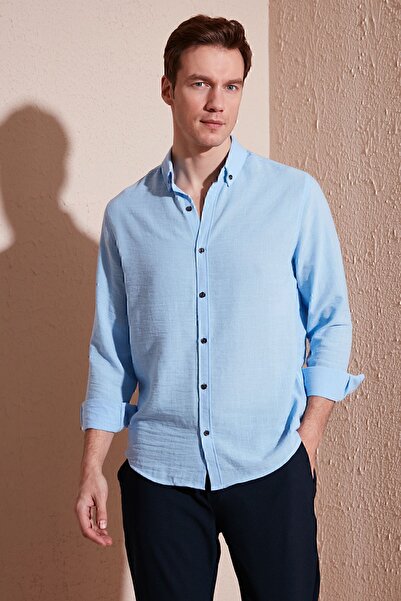 Buratti Button Collar Long Sleeve Regular Fit Shirt Men's Shirt Cf23s116777