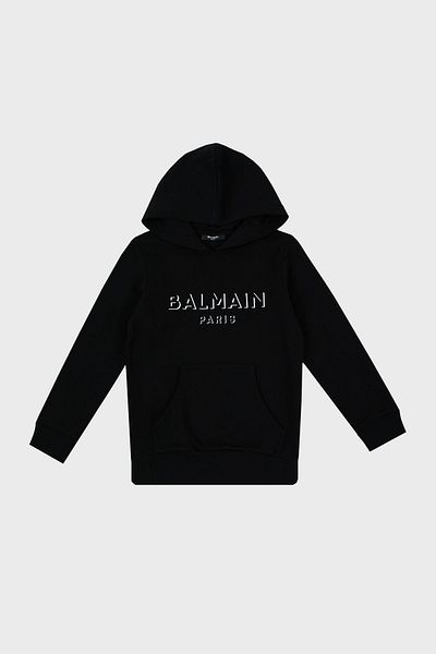 BALMAIN Hanorac pentru copii din bumbac cu glugă - SWEAT 6O4580 OX370 930