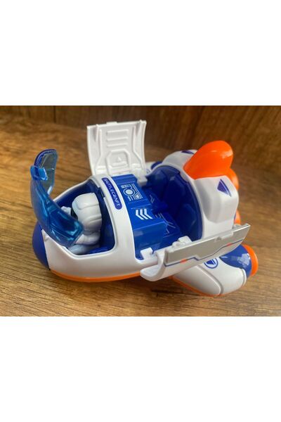 scntoys ROKET UZAY MEKİĞİ VE ASTRONOT FİGÜRÜ OYUNCAK ASTRO UZAY MEKİĞİ KAPAKLARI AÇILIR FİGÜRLÜ TURUNCU