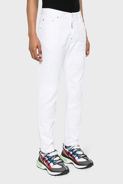 DSquared2 Men's Slim Fit Logo Jeans - Stretch Cotton, Denim Pants, S71Lb1352 Stn833 100