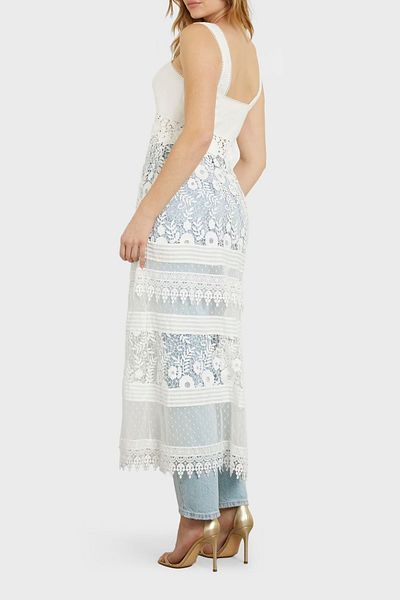 Guess Sl Jolene Cotton Lace Long Dress W4GK56WG5K0 DRESS W4GK56 WG5K0 G011
