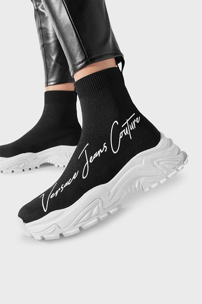 VERSACE JEANS COUTURE Logo High Top Sneaker Shoes SHOES 75VA3SV5 ZS681 899