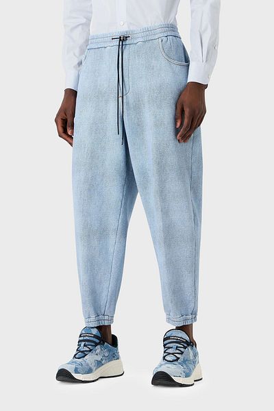 Emporio Armani Cotton Loose Fit Jogger Sports Pants Men's PANTS 3D1PM1 1JWPZ F917