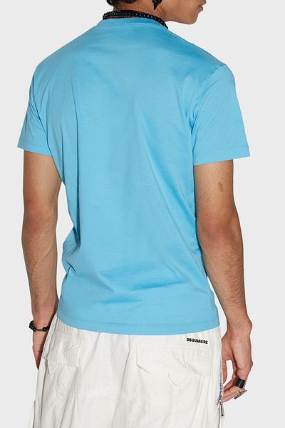 DSquared2 تي شيرت رجالي من Icon Cool Slim Fit قطن جيرسي تي شيرت S79GC0003 S23009 514