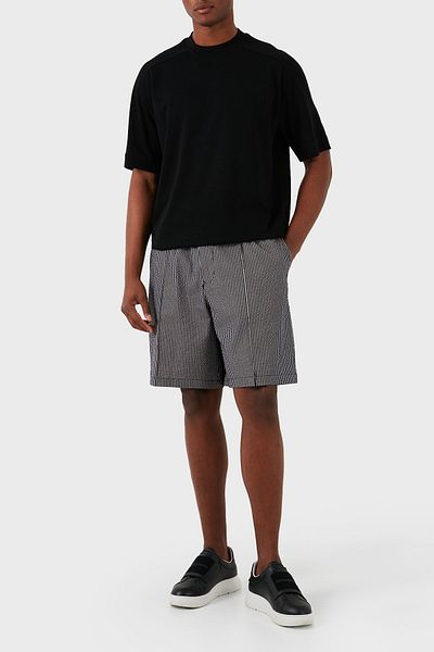 Emporio Armani Ανδρικό ριγέ Seersucker Short - Relaxed Fit 3D1PE2 1NPIZ F014