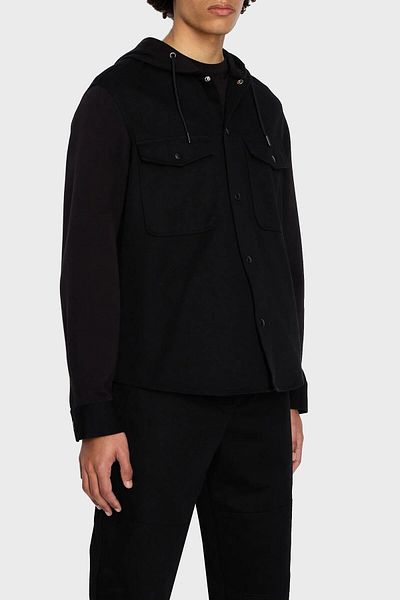 Armani Exchange Cotton Relaxed Fit Double Pocket Hooded Shirt Men's SHIRT 6RZCL1 Z196Z 1200