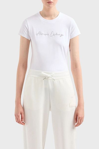 Armani Exchange Βαμβακερό μπλουζάκι με λαιμόκοψη με λεπτή εφαρμογή T SHIRT 3DYT27 YJDTZ 1000