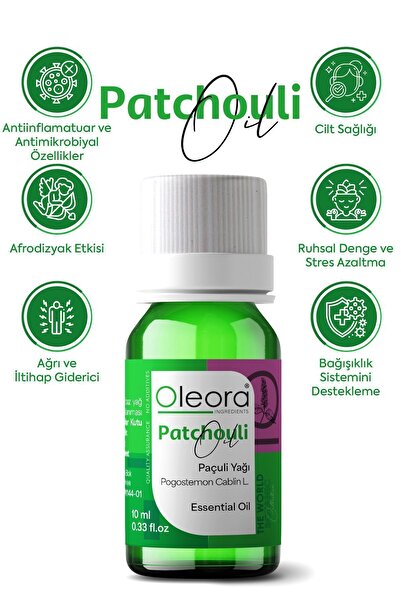 Oleora زيت الباتشولي - نقي، غير مخفف، أساسي 10 مل (زيت الباتشولي)