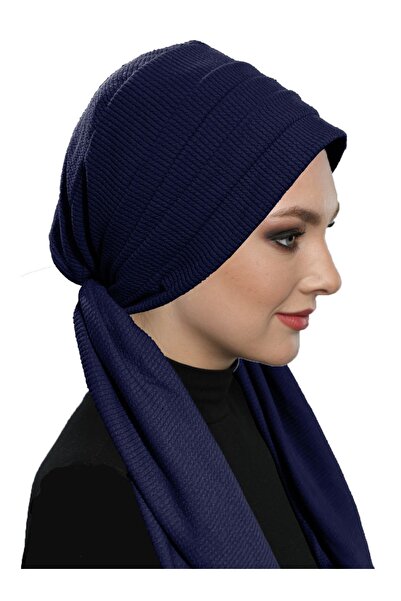 fidan bone material reiat bumbac moale Turban pregătit pentru hijab, albastru...