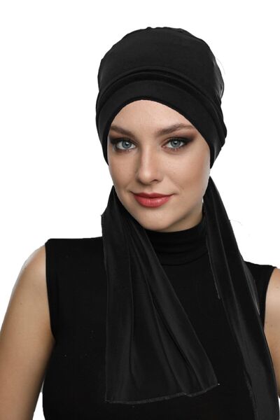 fidan bone غطاء رأس طبي جاهز باللون الأسود مع أربطة، مناسب للاستخدام الطبي